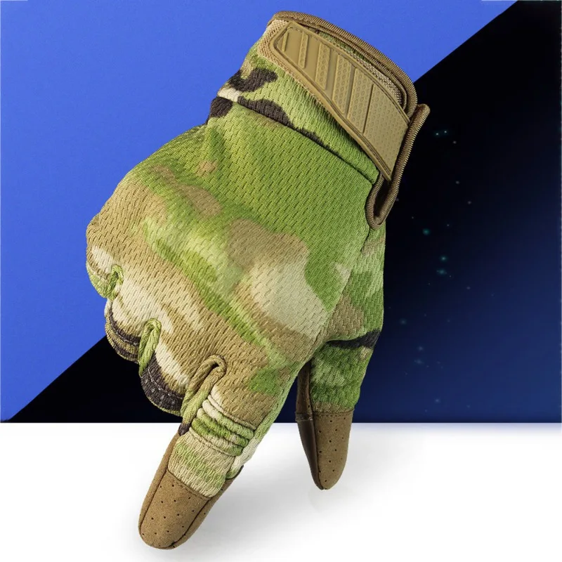 

Men Breathable Full Finger Gloves Outdoor Motorcycle Cycling Climbing Anti-skid Gloves Touch Screen Hard Tactical Gloves