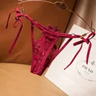 Женские кружевные трусики-стринги, с завязками сбоку