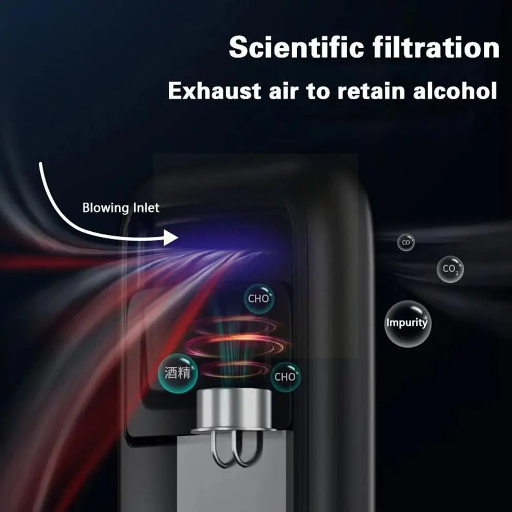 

New Portable Non-Contact Alcohol Breath Tester with Breathalyzer Rechargeable Display Digital Analyzer Screen USB High Accu A9P2