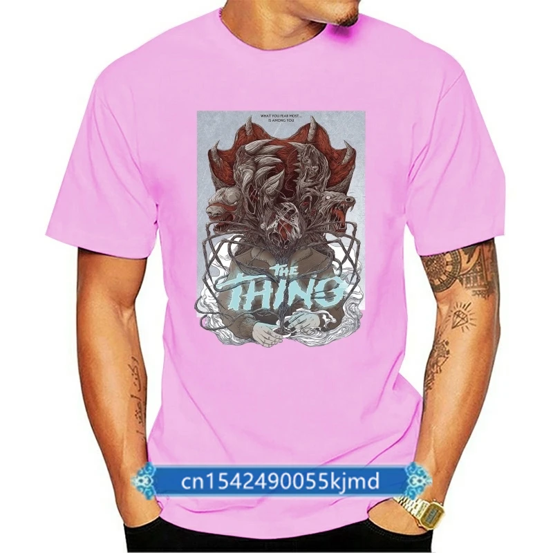 

The Thing v.13 T Shirt White Movie Poster All Sizes S-3XL Printing Casual T-shirt Men Tees Hot 2018 Fashion