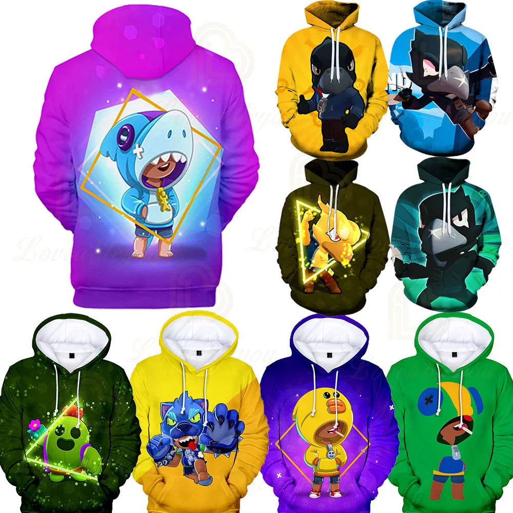

SANDY Shark CROW Star Children's Wear Kids Hoodie Shooting Game 3d Sweatshirt MAX NITA Boys Girls Tops Hoodies Teen Clothes