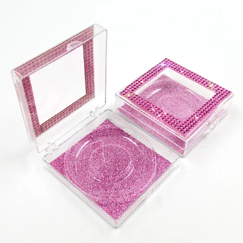 

10pcs Mink Lashes Case Eyelash Packaging Box Custom Eyelash Plastic Sliding Clear Custom Lash Boxes In Bulk