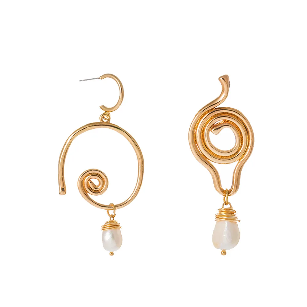 Женские Висячие серьги с жемчугом в стиле барокко нестандартные подвески