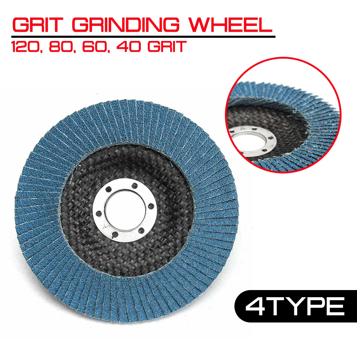 

40/60/80/120 Grit 125mm 5" Angle Grinder Sanding Tool 13000 rpm Grinding Wheel Flap Disc Zirconia Wear Resistance Abrasive Tools