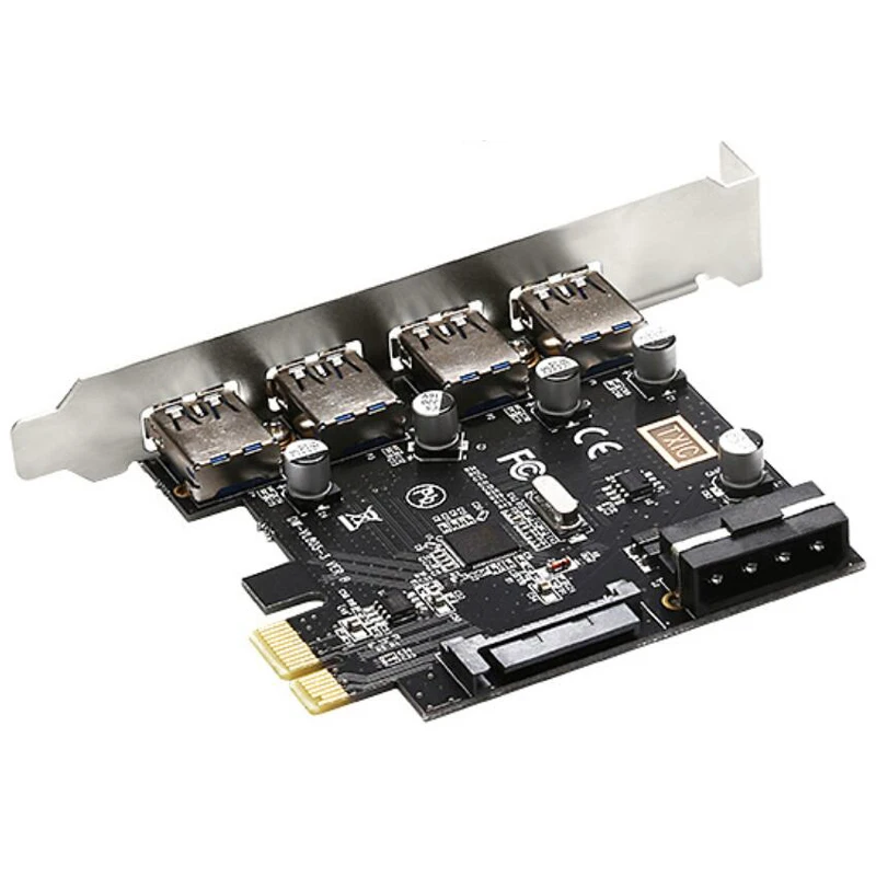 Высокая Скорость 5 Гбит/с 4 Порты и разъёмы USB 3,0 концентратор PCIE USB 3,0 PCI Express карты расширения адаптер для Windows XP/7/8/10 Pcie riser Card