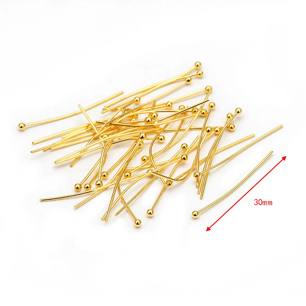 MEIBEADS 100 шт./пакет 30 мм золотистый серебристый цвет круглые булавки сделай сам