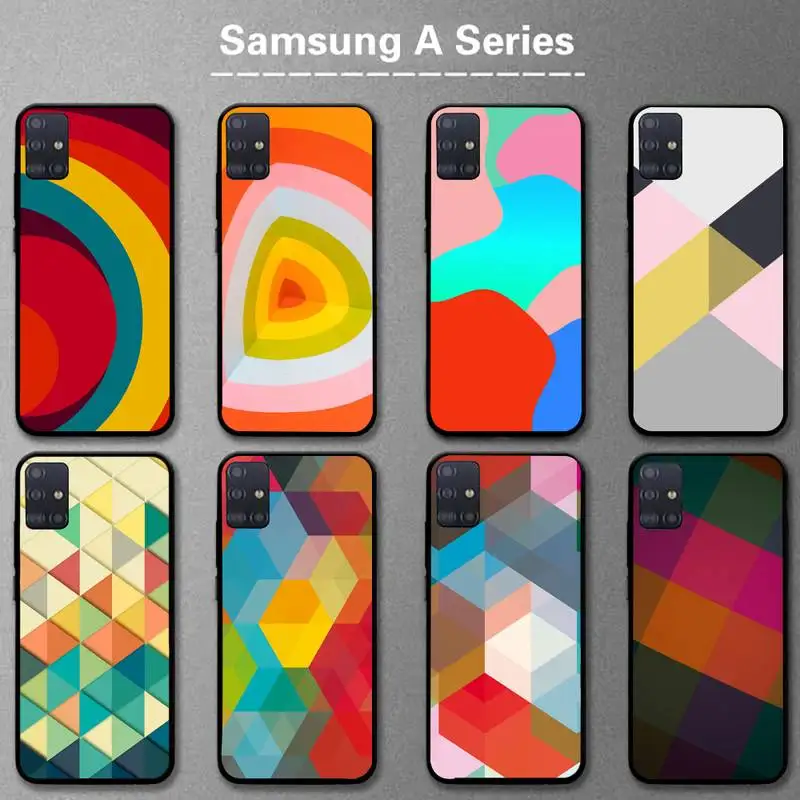 

Color block Phone Case For Samsung A01 A10 A02 A20 A31 A40 A50 S A52 A51 A70 A71 A80 A91 Cover Fundas Coque