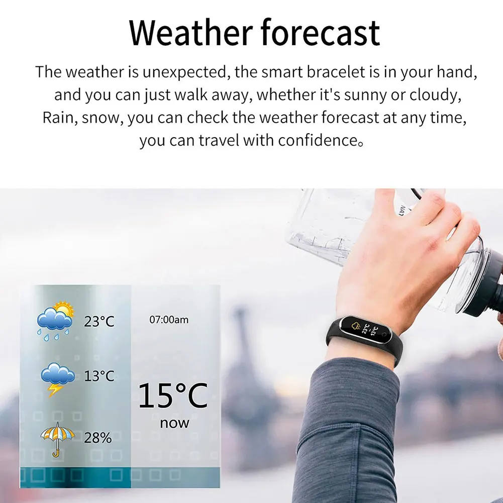 

NewHot M8 Men Women Smartband Bracelets IP67 Waterproof Fitness Tracker Pedometer Heart Rate Blood Pressure Monitor Wristband