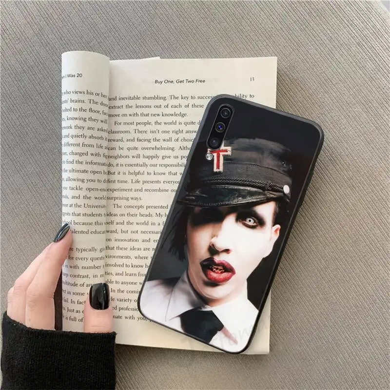 

Marilyn Manson American rock singer Phone Case For Samsung galaxy S 9 10 20 A 10 21 30 31 40 50 51 71 s note 20 j 4 2018 plus