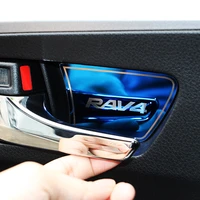 car door bowl decorated patch interior handle protector cover sticker for toyota rav4 2014 2015 2016 2017 2018 accessories