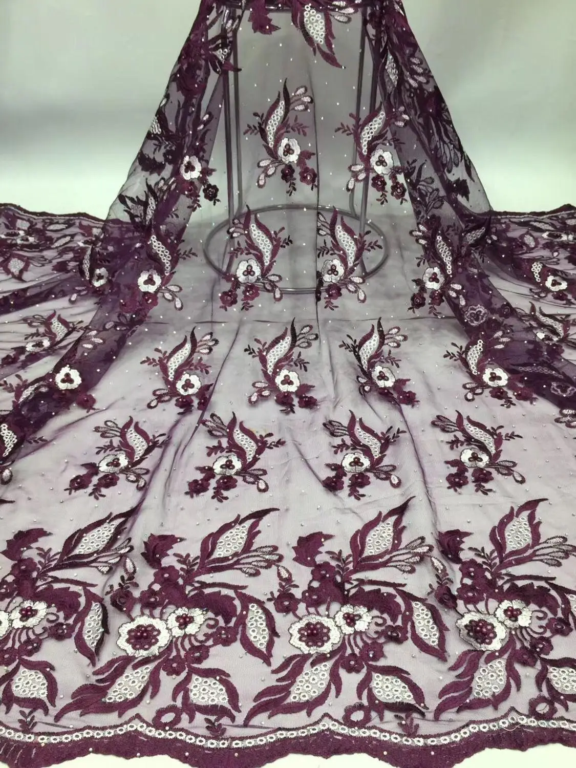 Кружевная ткань Fushia розовая белая черная зеленая новая африканская золотая