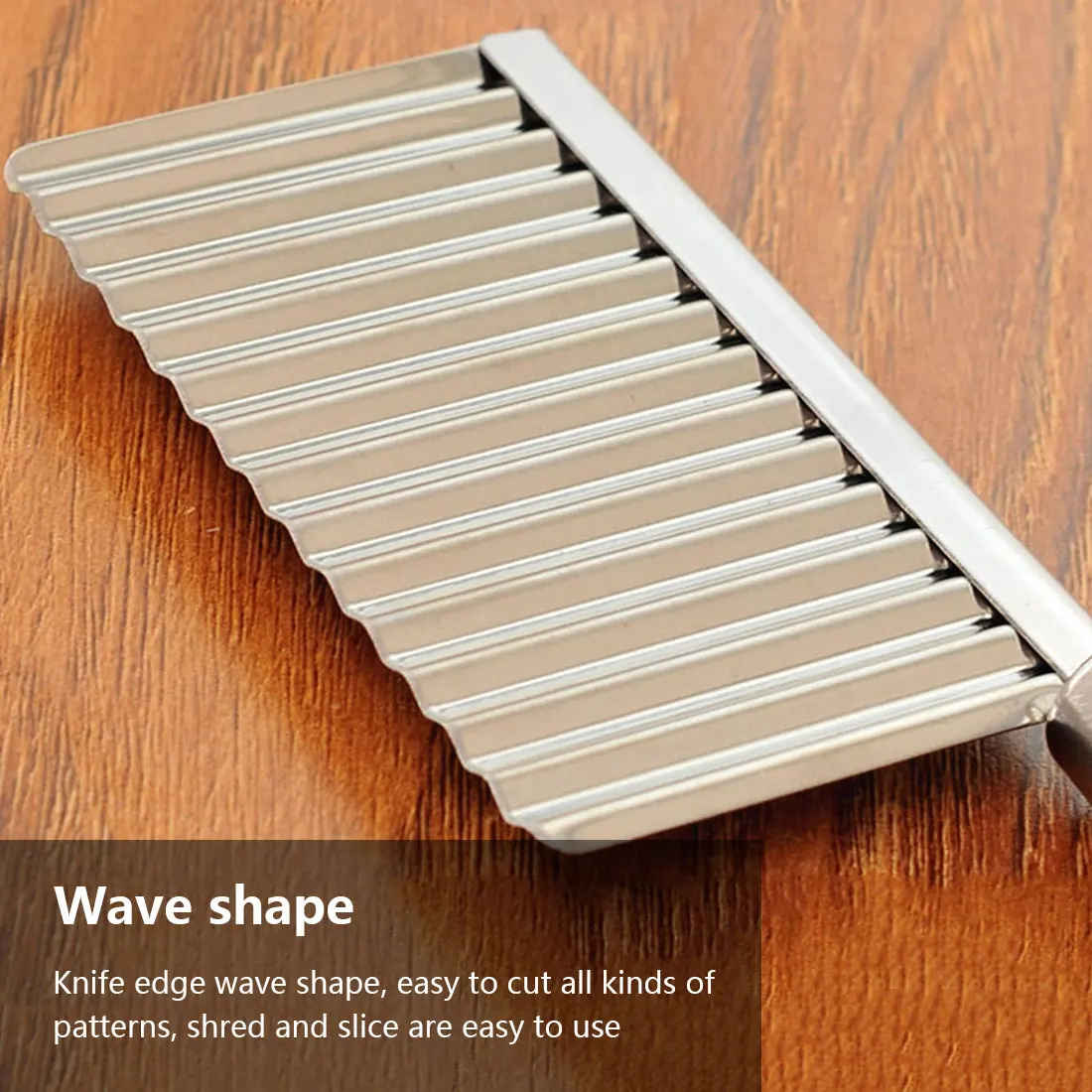 

New Kitchen Stainless Steel Knives Vegetable Fruit Wavy Cutter Potato Cucumber Carrot Waves Cutting Slicer Tools