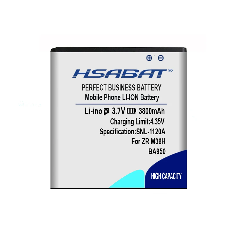 HSABAT, новинка, аккумулятор BA950 емкостью 3800 мАч для sony Xperia ZR M36H Xperia V C5502 Xperia A C5503 SO-04E батарея AB-0300