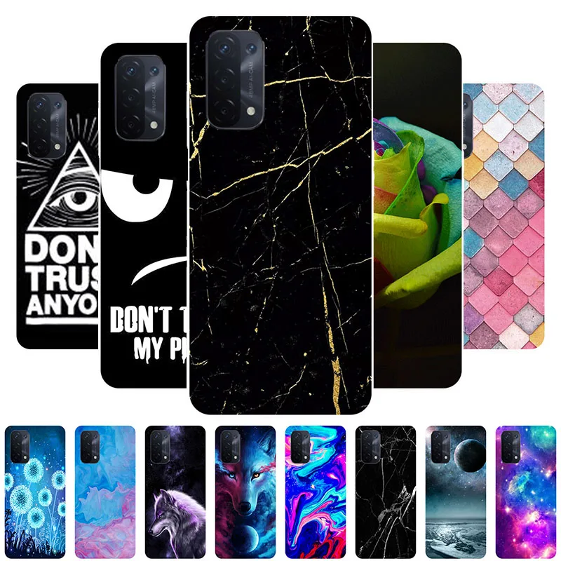

For OPPO A54 5G Case TPU Soft Marble Phone Cover For OPPO A54 5G CPH2195 Case Silicone Bumper for OPPOA54 A 54 5G Back Cover