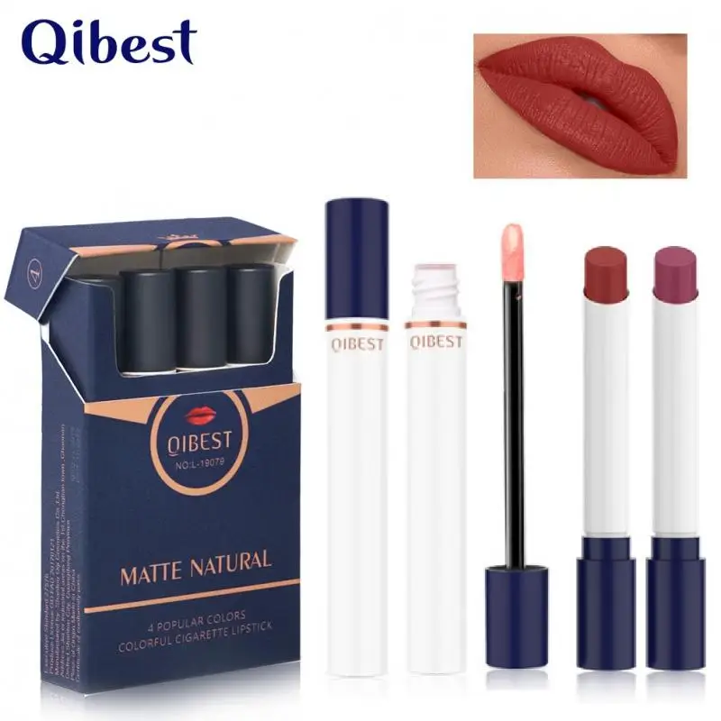 Матовая сигаретная помада TSLM1 4 цвета блеск для губ натуральная противотуманная