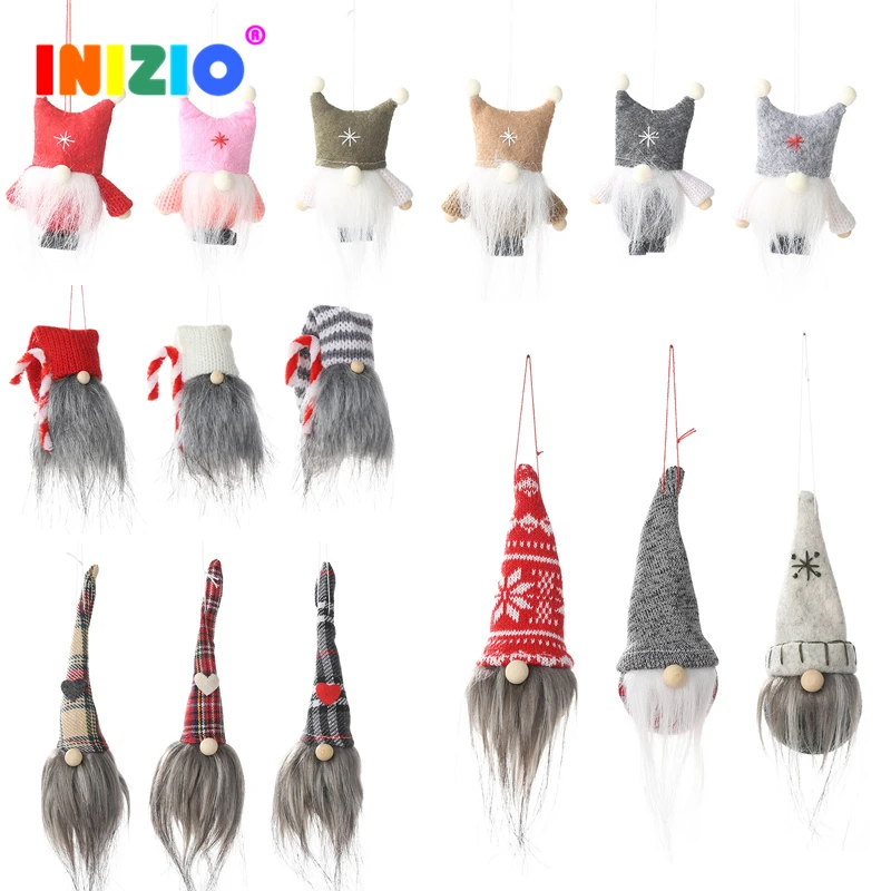 Подвеска плюшевая в виде Санта Клауса рождественские украшения подвеска на