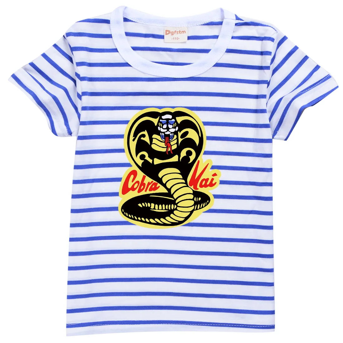 

C0BRA Kai, детская одежда для девочек от 10 до 12 лет, футболки с графическим рисунком для подростков, футболки с полосками, от 2 до 8, эксклюзивная д...