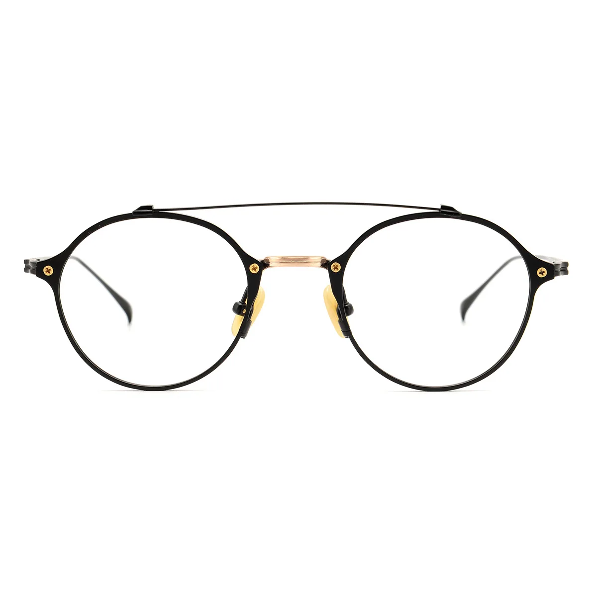 Очки-авиаторы мужские круглые в японском стиле легкая титановая оправа