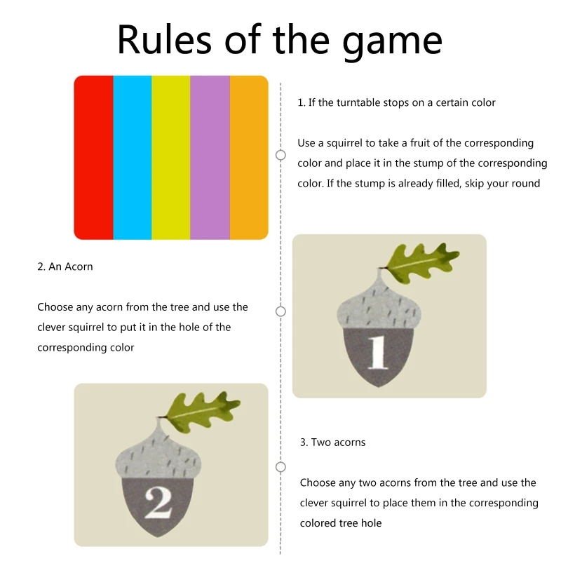 

Squirrel Picking Acorn Game Color Classification Multiplayer Game Puzzle Fun Toy