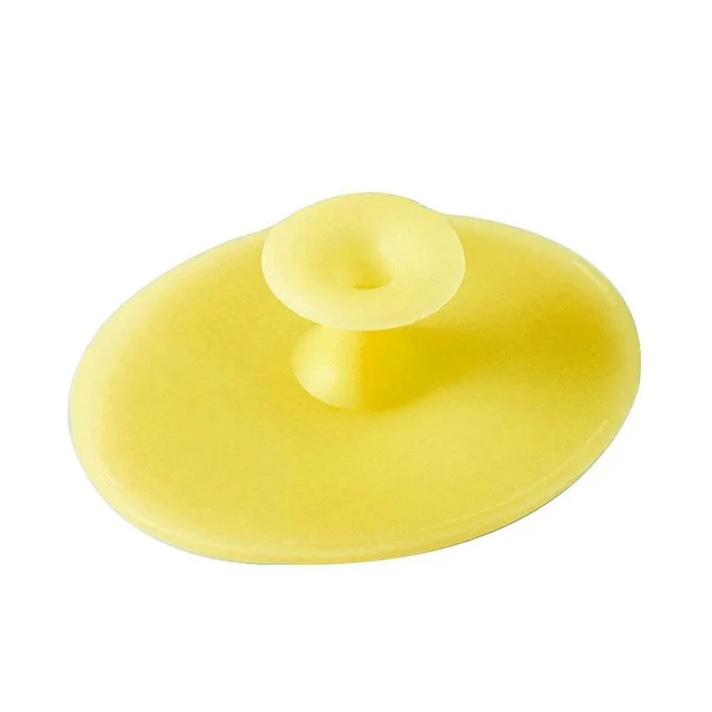yellow Мягкая силиконовая Очищающая щетка для лица, для мытья лица, отшелушивающая щетка для удаления черных точек, для удаления кожи, спа, Овальный скраб, инструмент - Цвет: yellow