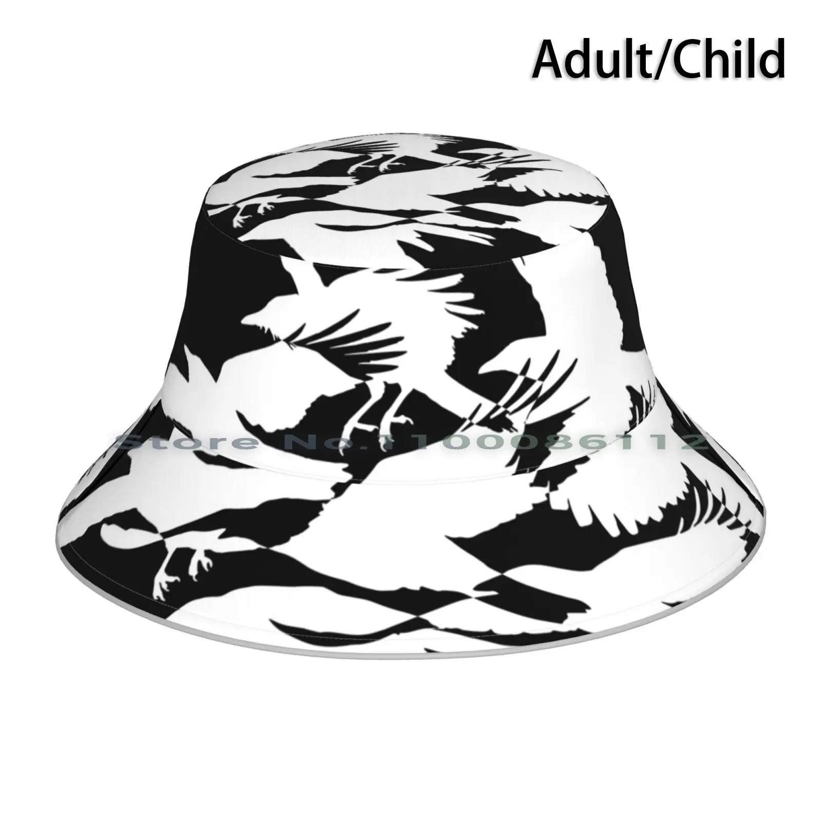 Летающая Панама с силуэтом ворон шляпа от солнца вороны убийца флок мафия птицы