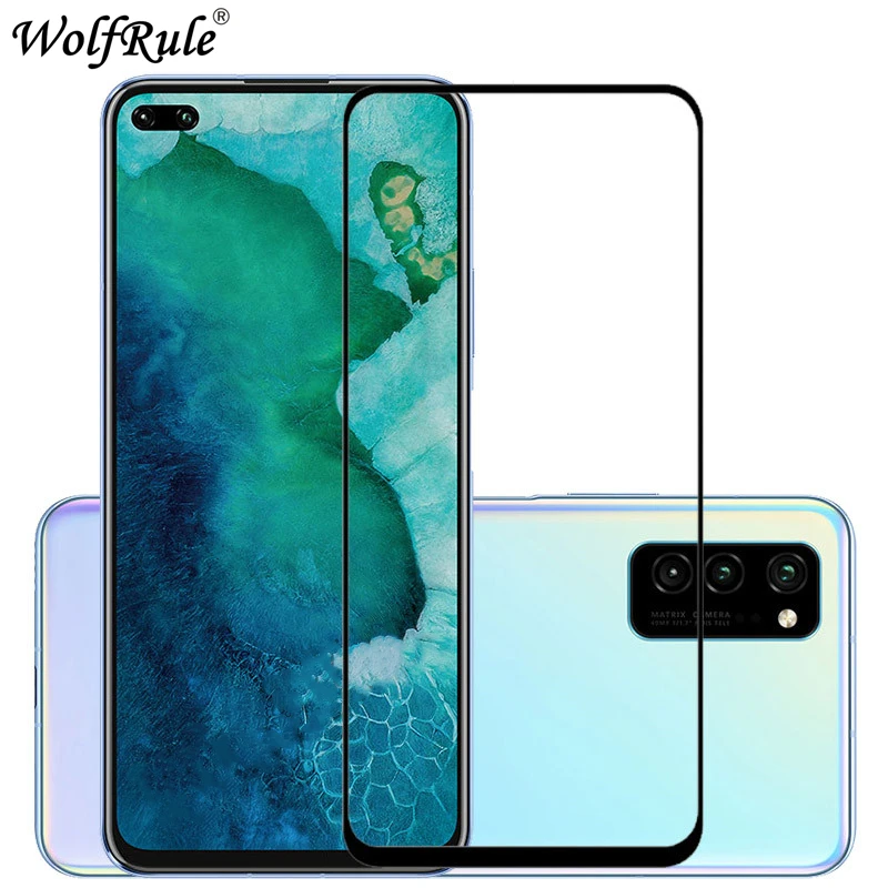 2 piezas para Huawei Honor V30 vidrio para Honor View 30 pegamento completo Protector de pantalla vidrio templado para Huawei Honor V30 V30 Pro vidrio-0