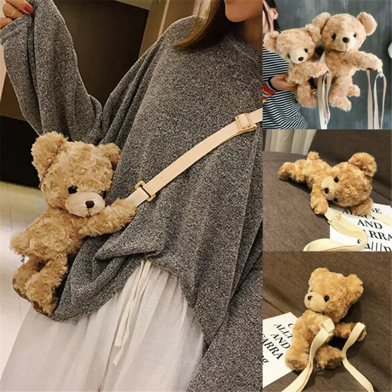 Коричневая Сумочка Rilakkuma милая сумка через плечо плюшевый медведь