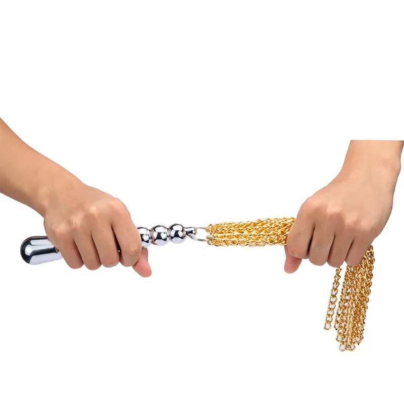 Металлическая цепь Секс хлыст-Фетиш раб эротические игрушки для пар флоггер