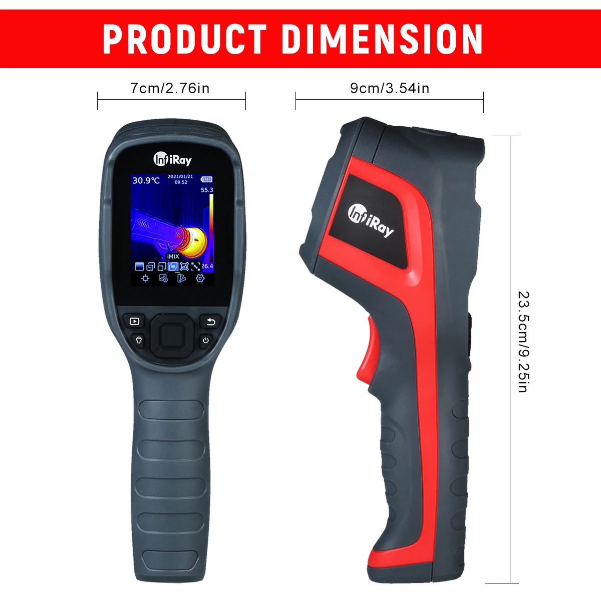 

20~+550 Handheld IR Infrared Thermal Imager 2.8-inch Color Screen Infrared Thermometer High Accuracy Thermal Imaging Camera