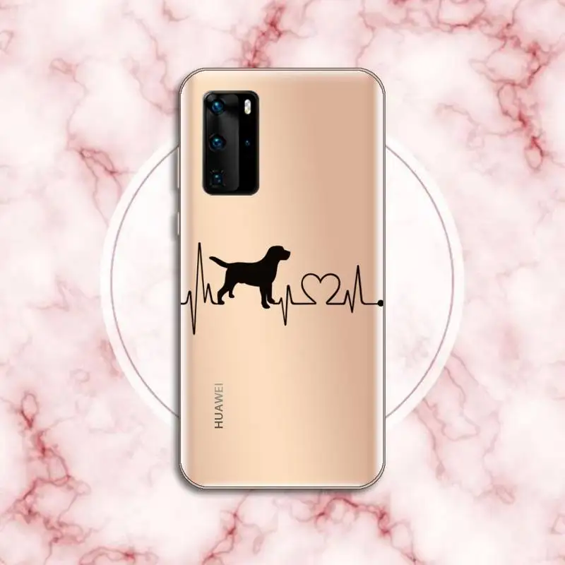 Heartbeat Chart Dog Paw Phone Case Transparent for Huawei honor nova c x 7 8 3 4 9 65g se v t play pro lite | Мобильные телефоны и