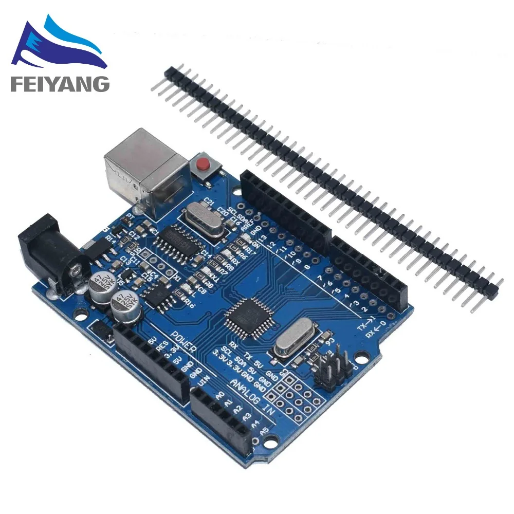 Один комплект черный/синий/красный UNO R3 CH340G+ MEGA328P чип 16 МГц UNO R3 для Arduino