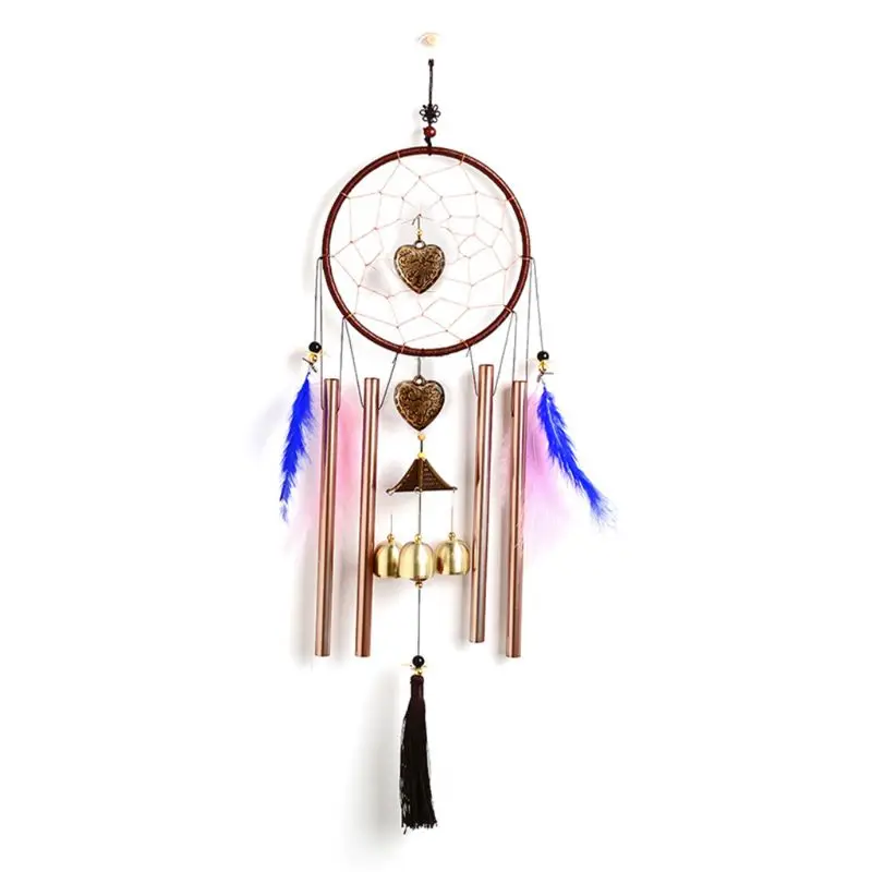 

Handmade Dream Catcher With Feather Elephant Love Heart Wind Chime Hanging Ornament Home Car Decoration Craft Gift