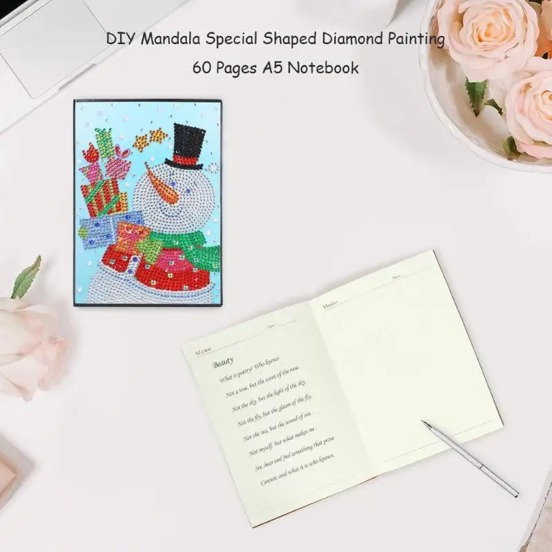 60 страниц Алмазный альбом для рисования DIY Рождество Navidad алмаз особенной формы вышивка крестиком A5 тетрадь Дневник Книга