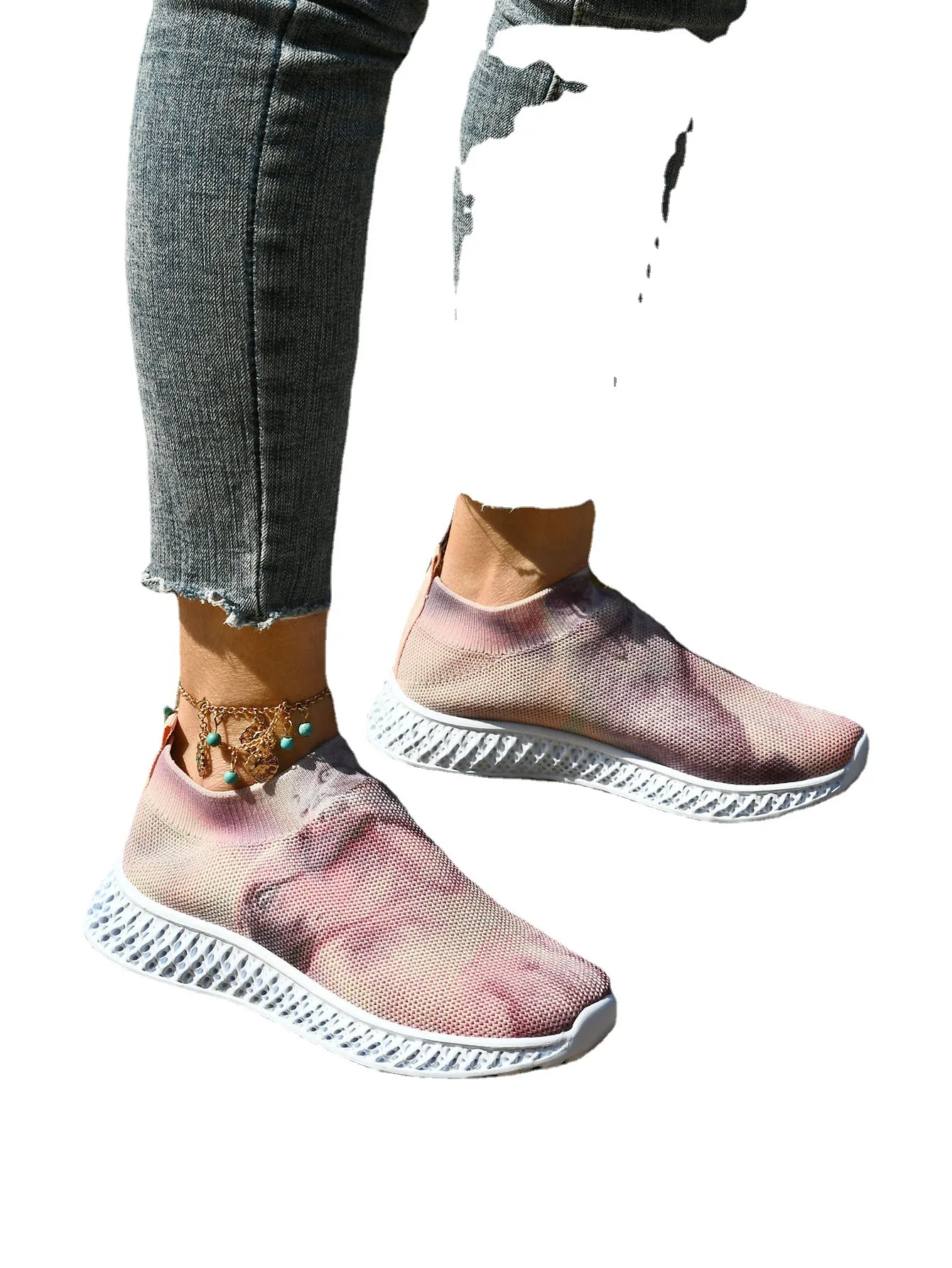 

2021 New Fashion Women's Shoes Color Matching Breathable Vulcanized Shoes Women's Sneakers Spring Comfortable Mesh Casual Shoes