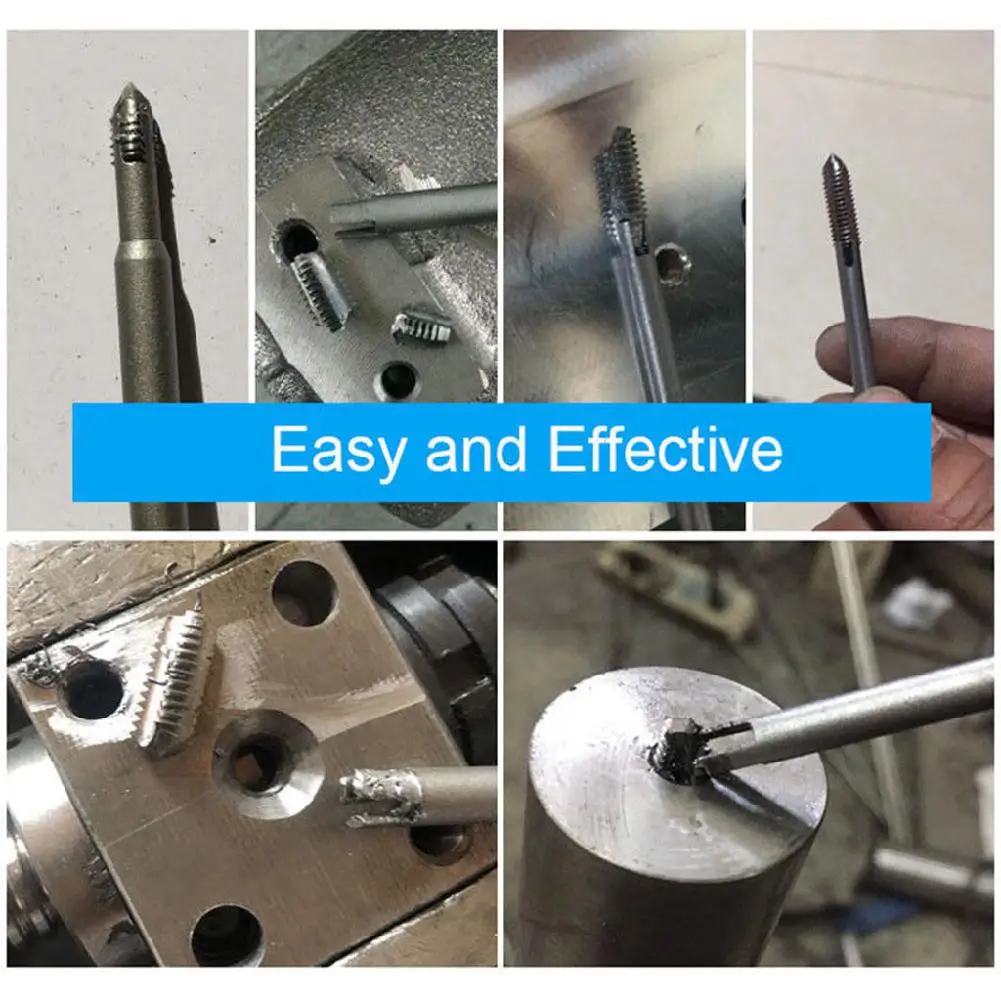 

MeterMall 1 Set Screw Extractor Steel Broken Peeled Tap Remover Speedy Grab and Fixing Screw Tool