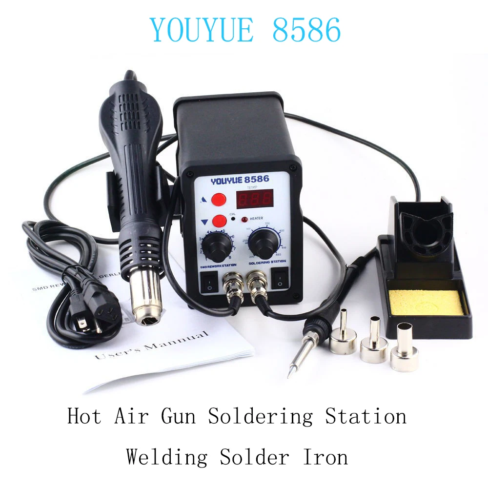 YOUYUE 8586 Soldering Stations AC 110 V / 220 V 700 W SMD Rework Soldering Station Hot air gun soldering iron