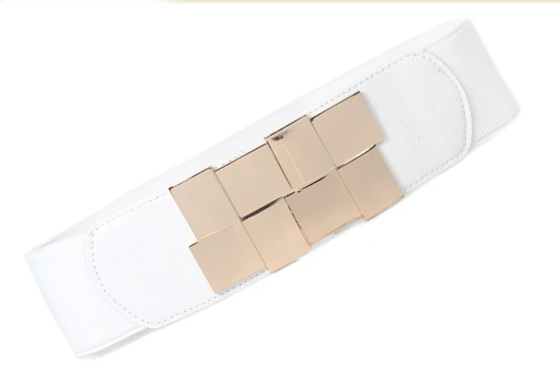 Fashion Metal Rectangle Buckle Wide Waist All-match Decorative Sweet Lady Dress Width Elastic Retro Skirt Crony Women Belt | Аксессуары