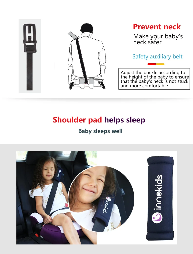 Innokids автомобильное детское безопасное сиденье, увеличивающая рост Подушка, для детей 3-12 лет, детское автомобильное кресло, ISOFIX интерфейс, дышащая ткань