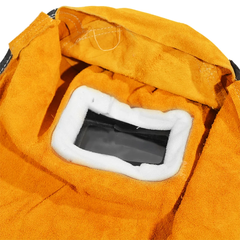 

Welding Hood Helmet Adjustable Comfortable Leather Protected Lens Glasses Protection Mask Overhead Labor Safely Security Clothes