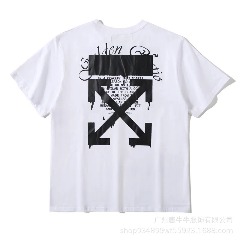 

Ow2021 summer new sketch drop arrow short sleeve T-shirt
