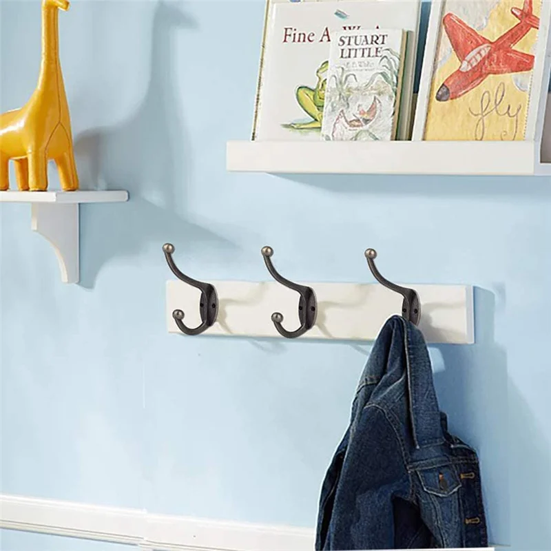 

Крючки для пальто Bosdontek, 10 шт. крючков для одежды, винтажный античный крючок для шляпы, настенный крючок для кухни, ванной, спальни (медь)