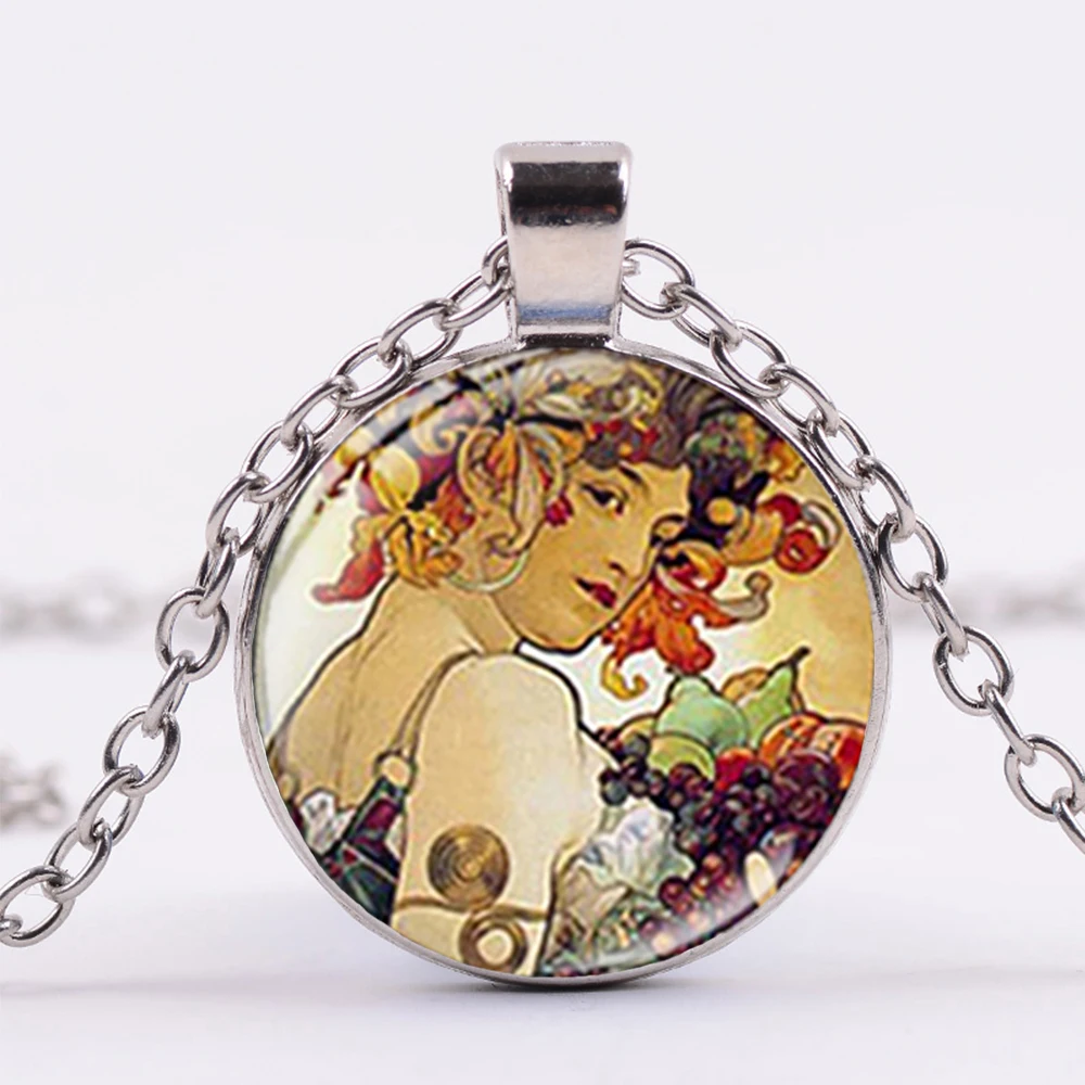 Лидер продаж на русском языке винтажное ожерелье Alphonse Fly подвески в виде портрета