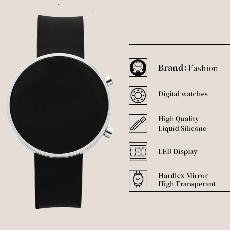 

2020 Classic Women Men Led Sports Watches Top Brand Luxury Ladies Round Analog Clock Wrist Watches Led Digital Wristwatch