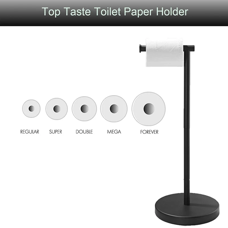 

Free Standing Toilet Paper Holder,Stainless Steel Toilet Paper Holder Stand for Kitchen, Bedroom, Bathroom