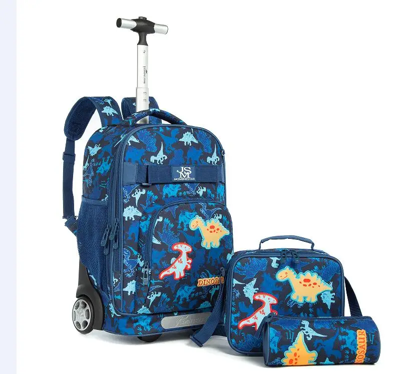 

Дорожный чемодан на колесиках для мальчиков и девочек, диагональ 18 дюймов, школьный рюкзак на колесиках