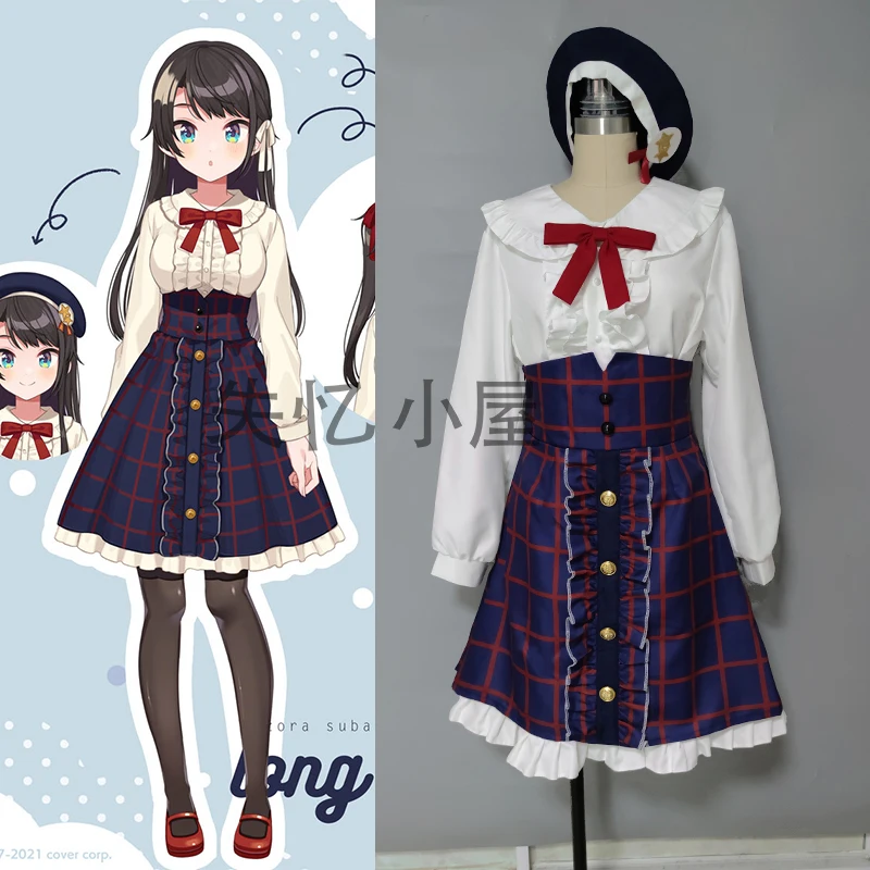 

[Customized] Vtuber Hololive Ozora Subaru Lovely Dress Uniform Cosplay Costume Halloween Carnival Party Outfit Women 2021 NEW
