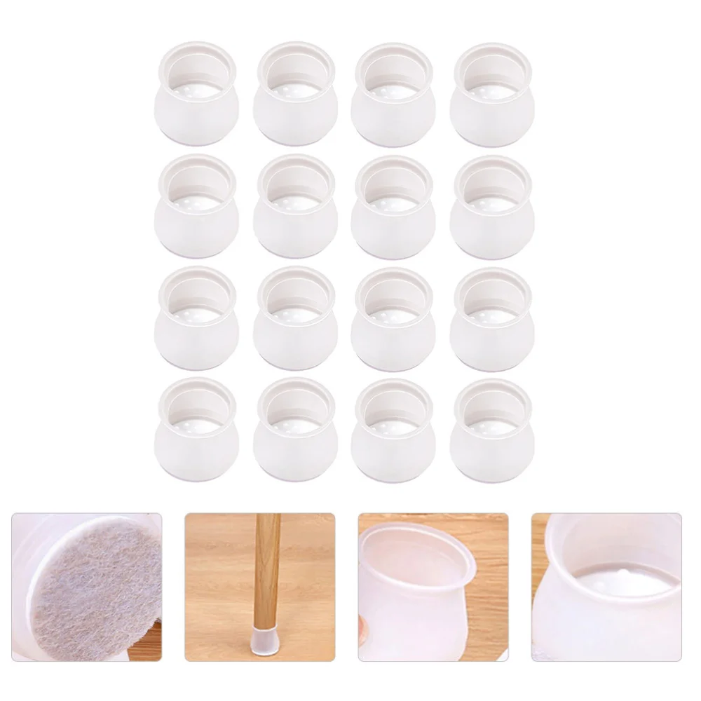 

16pcs Non-skid Feet Protectors Round Shape Table Feet Mat Chair Feet Caps