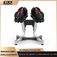 hot sale 24 kg adjustable dumbbell set fast combination replacement dumbbells 90 lbs dumbbell stand