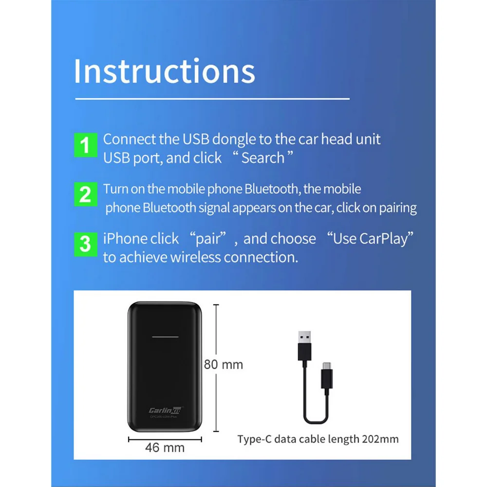 

Carlinkit 2.0 USB update IOS 13 Apple wireless automatic connection Carlinkit CarPlay wireless for Audi Porsche WV Volvo Cars