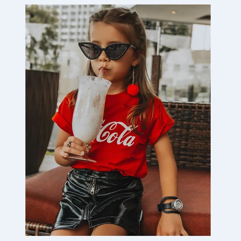 Модная Яркая кожаная мини-юбка принцессы с блестками для маленьких девочек в